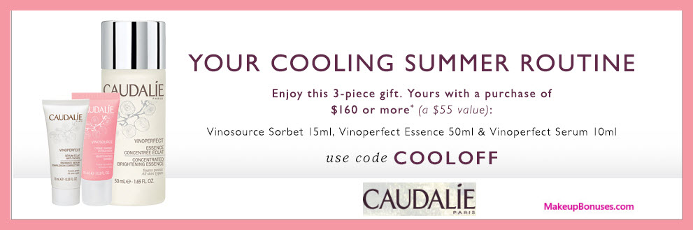 Receive a free 3-pc gift with $160 Caudalie purchase