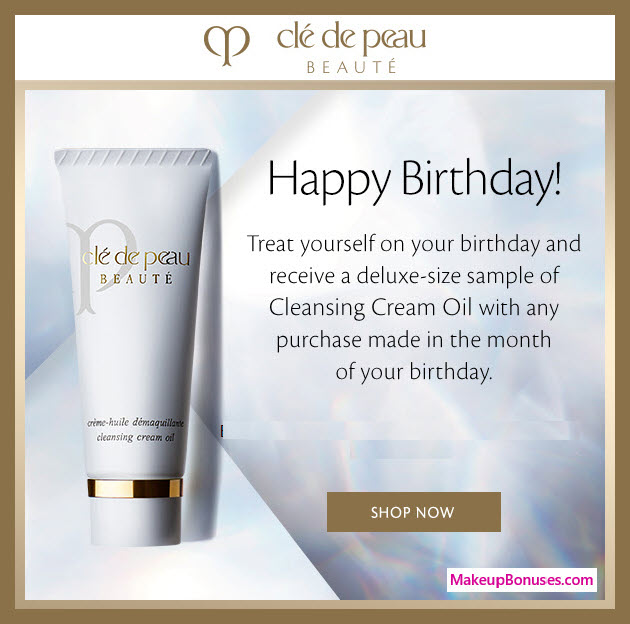 Clé de Peau Beauté Birthday Gift - MakeupBonuses.com #ClédePeauBeauté