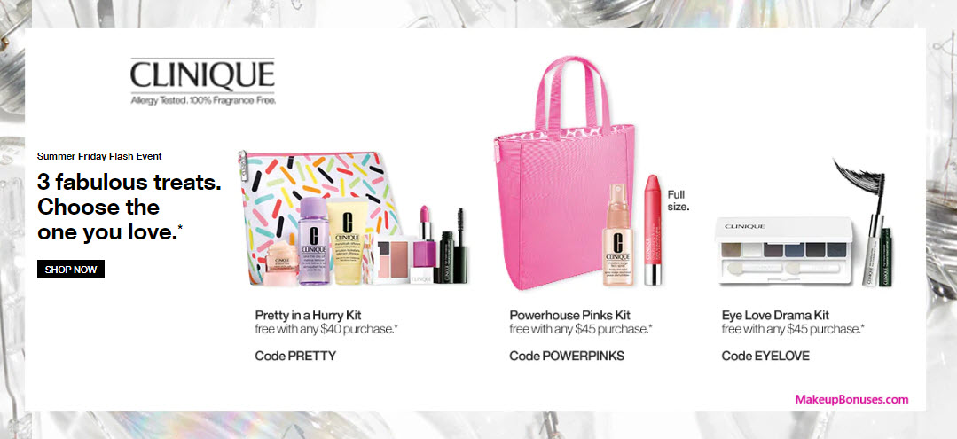 Receive a free 7-pc gift with $40 Clinique purchase