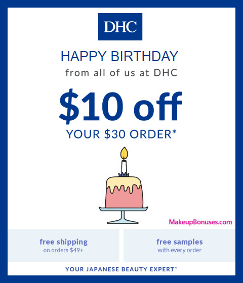 DHC Birthday Gift - MakeupBonuses.com #DHC