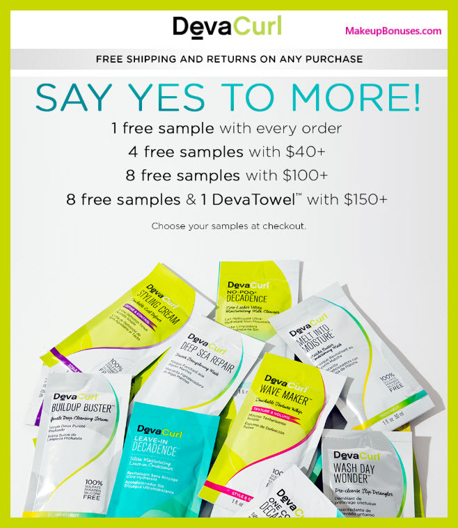 Receive a free 9-pc gift with $150 DevaCurl purchase