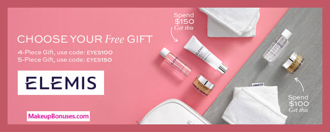 Receive a free 4-pc gift with $100 Elemis purchase