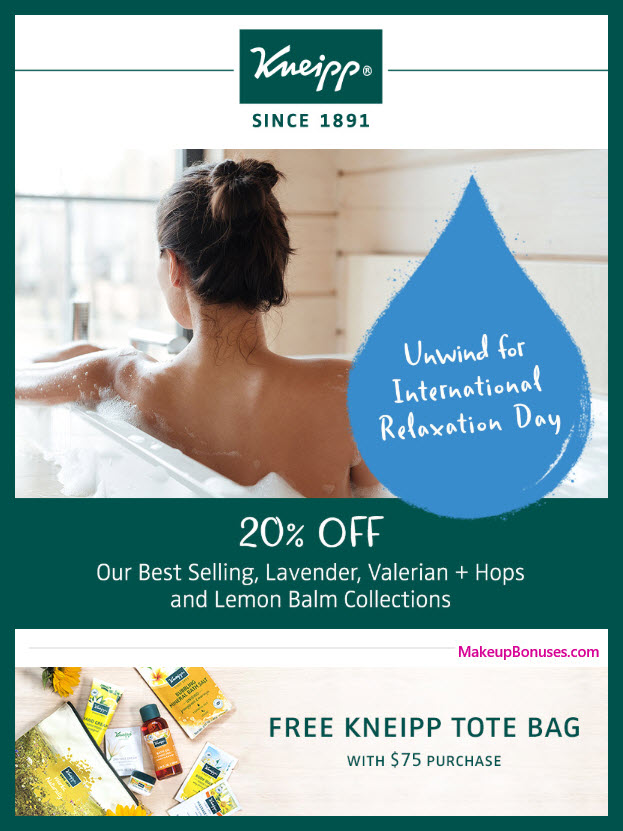 Receive a free 7-pc gift with $75 Kneipp purchase