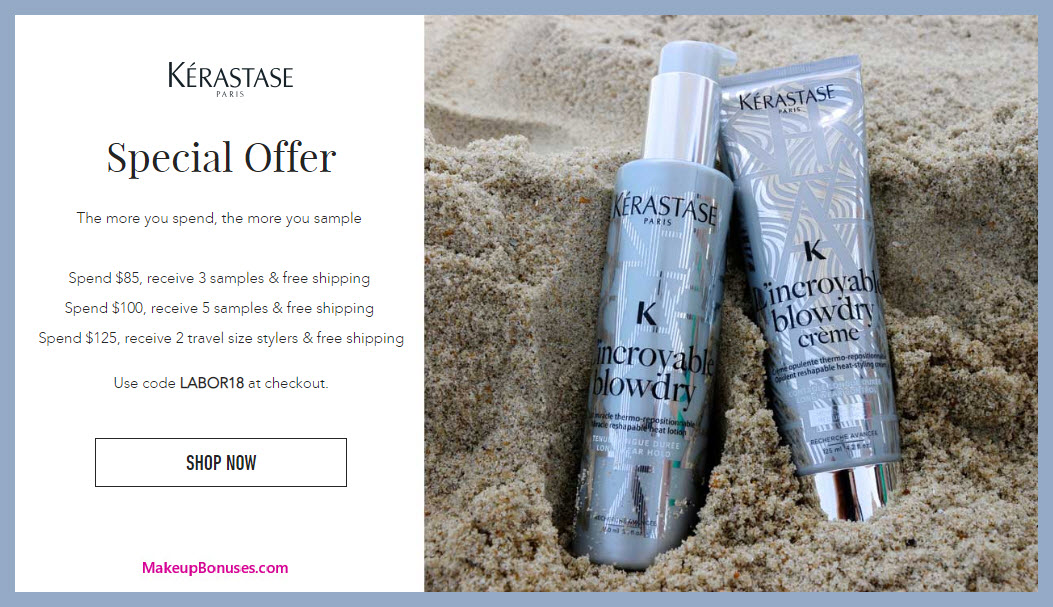 Receive a free 3-pc gift with $85 Kérastase purchase