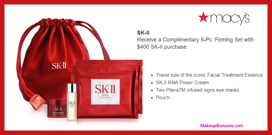 Receive a free 5-pc gift with $400 SK-II purchase