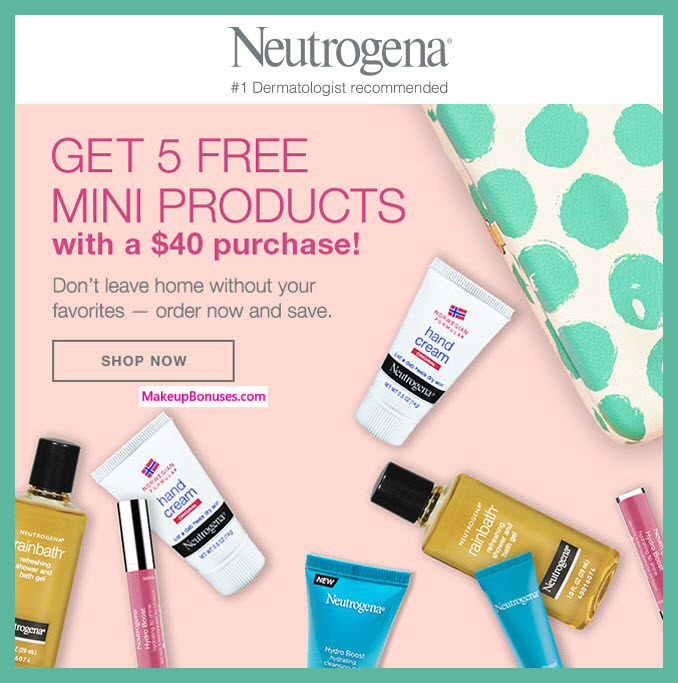 Receive a free 5-pc gift with $40 Neutrogena purchase