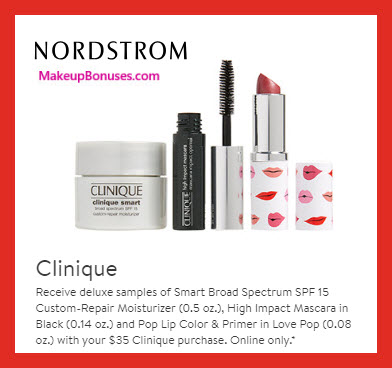 Receive a free 3-pc gift with $35 Clinique purchase