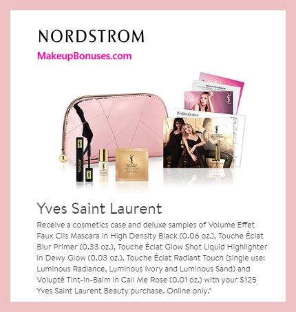 Receive a free 7-pc gift with $125 Yves Saint Laurent purchase
