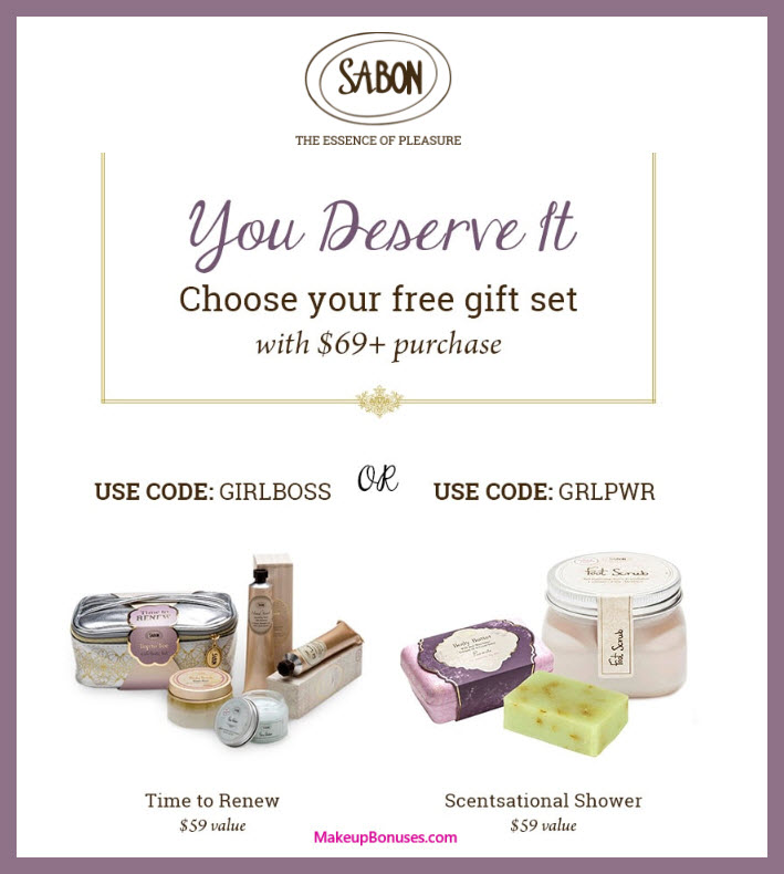 Receive your choice of 3-pc gift with $69 Sabon NYC purchase