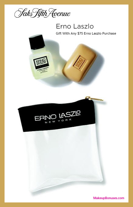 Receive a free 3-pc gift with $75 Erno Laszlo purchase