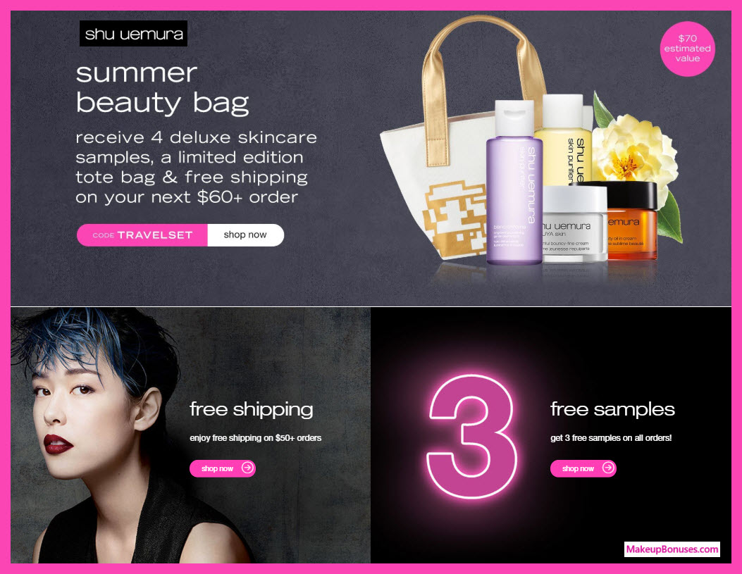 Receive a free 5-pc gift with $60 Shu Uemura purchase