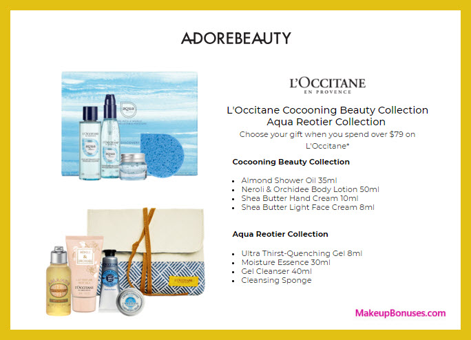 Receive your choice of 4-pc gift with $79 L'Occitane purchase