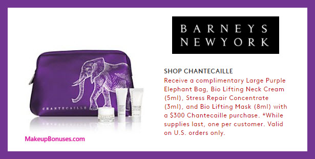 Receive a free 4-pc gift with $300 Chantecaille purchase