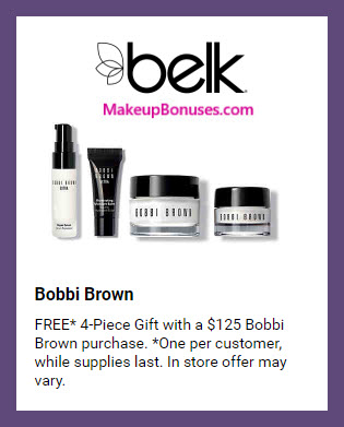 Receive a free 4-pc gift with $125 Bobbi Brown purchase #belk