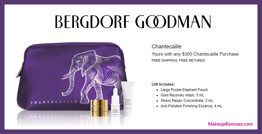 Receive a free 4-pc gift with $300 Chantecaille purchase #bergdorfs