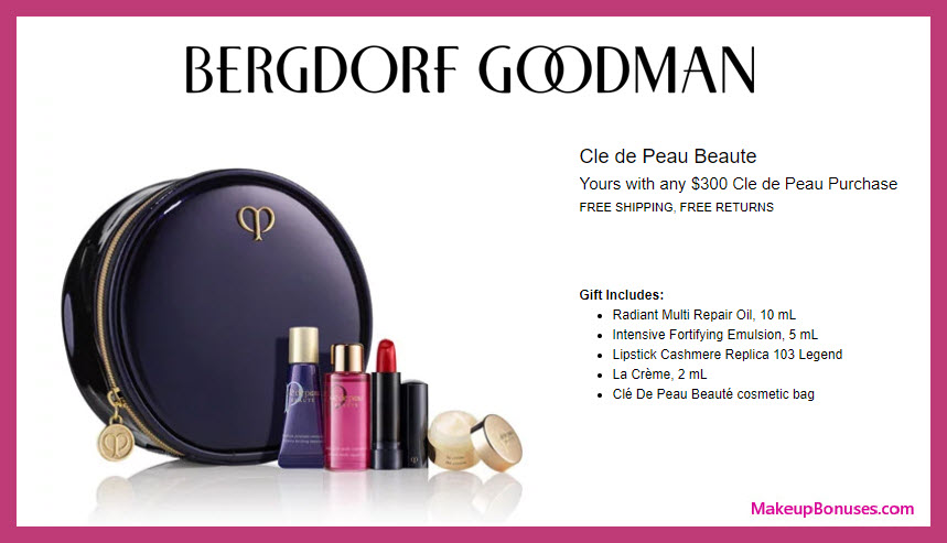 Receive a free 5-pc gift with $300 Clé de Peau Beauté purchase #bergdorfs
