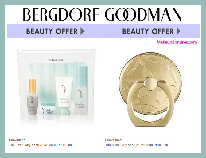 Receive a free 4-pc gift with $350 Sulwhasoo purchase #bergdorfs