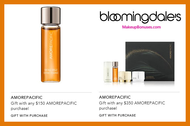 Receive a free 5-pc gift with $350 AMOREPACIFIC purchase #bloomingdales
