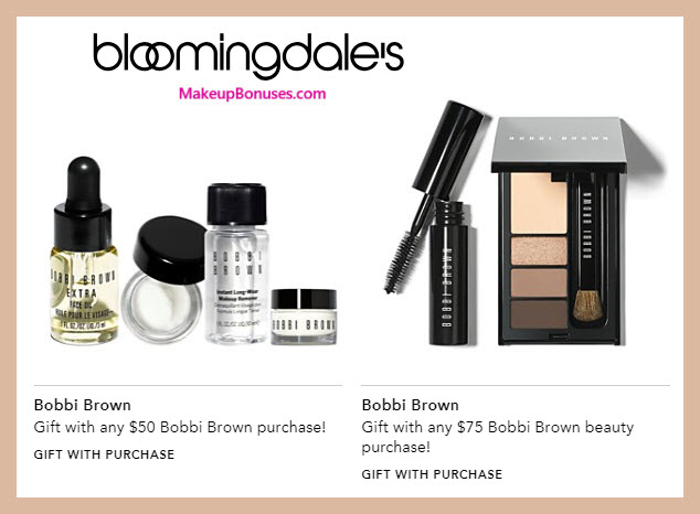 Receive your choice of 4-pc gift with $75 Bobbi Brown purchase #bloomingdales