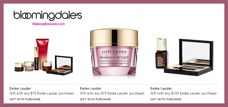 Receive your choice of 4-pc gift with $75 Estée Lauder purchase #bloomingdales