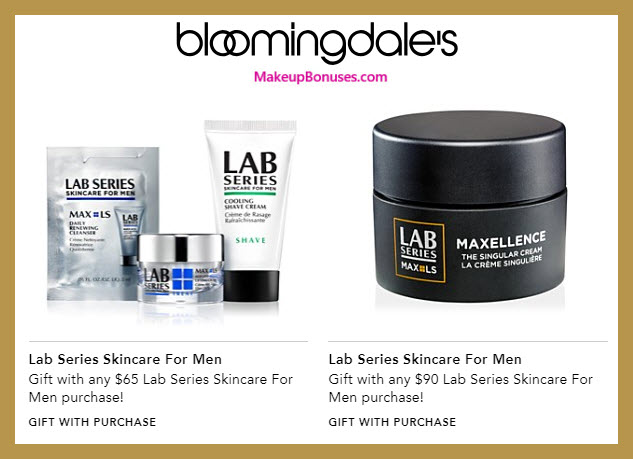 Receive a free 3-pc gift with $65 LAB SERIES purchase #bloomingdales