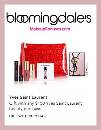 Receive a free 6-pc gift with $150 Yves Saint Laurent purchase #bloomingdales
