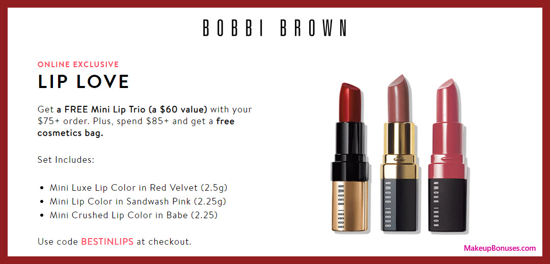 Receive a free 3-pc gift with $75 Bobbi Brown purchase