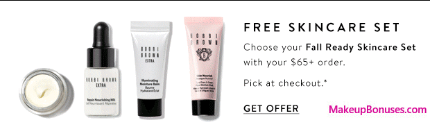 Receive your choice of 5-pc gift with $65 Bobbi Brown purchase #BobbiBrown