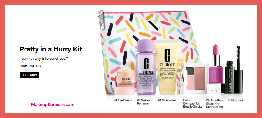 Receive a free 7-pc gift with $40 Clinique purchase #clinique