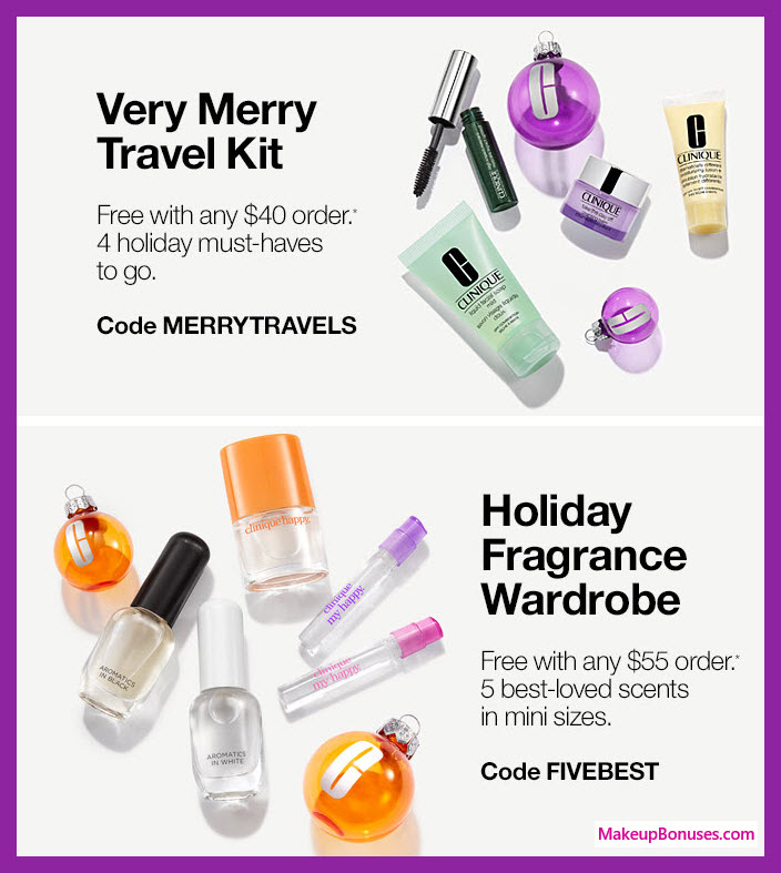 Receive a free 4-pc gift with $40 Clinique purchase #clinique