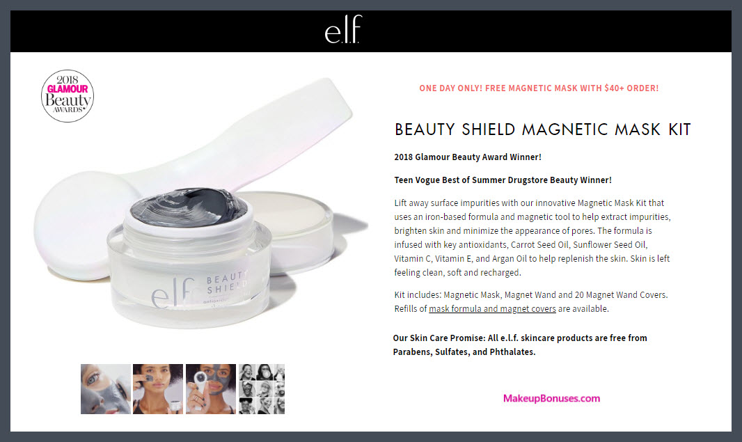 Receive a free 1-pc gift with $40 ELF Cosmetics purchase #elfcosmetics