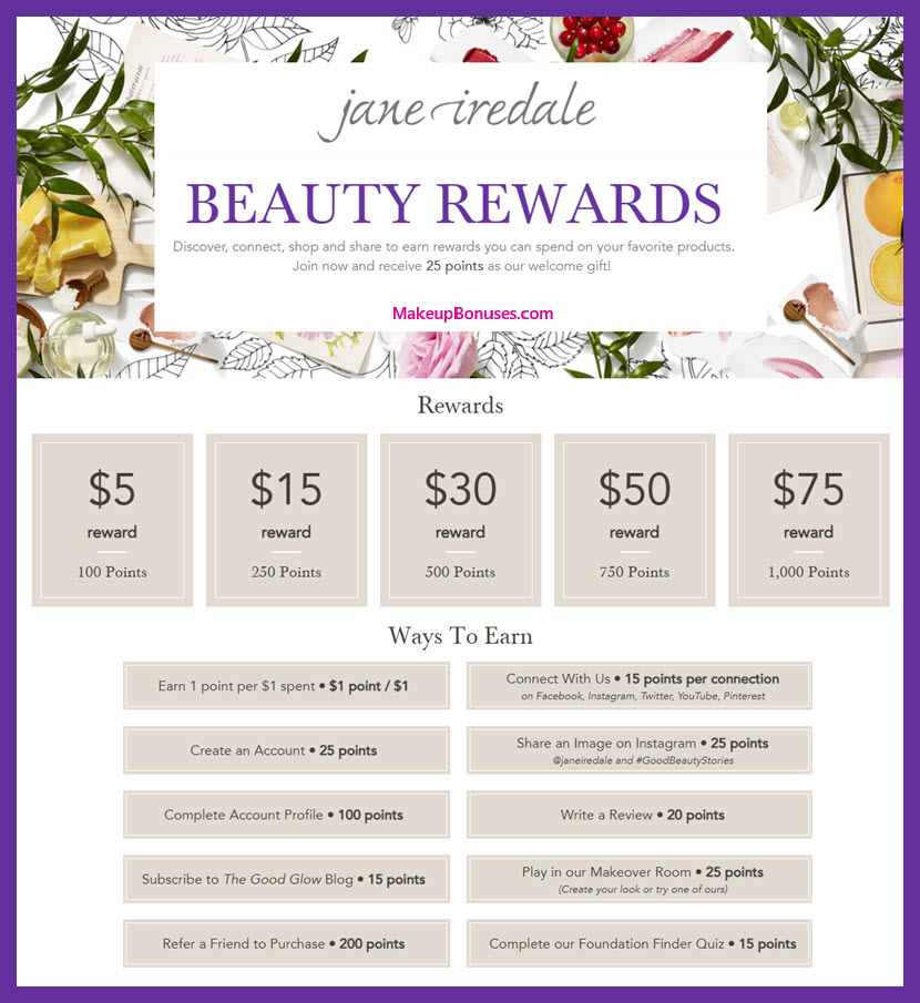 Jane Iredale Beauty Rewards - MakeupBonuses.com