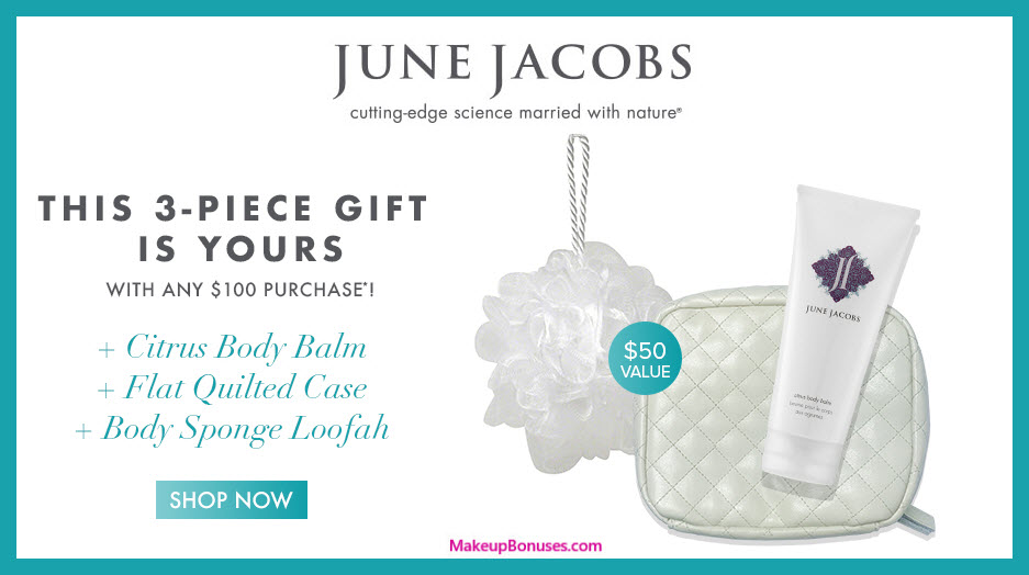 Receive a free 3-pc gift with $100 June Jacobs purchase #junejacobsspa