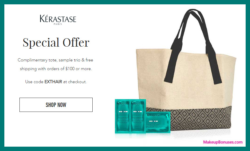 Receive a free 4-pc gift with $100 Kérastase purchase