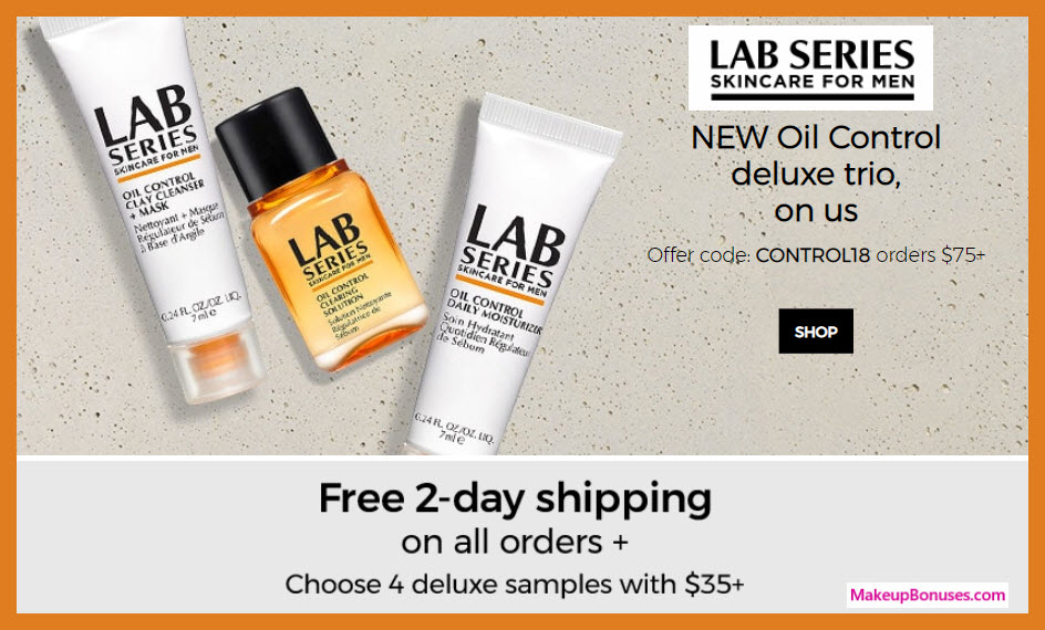 Receive a free 3-pc gift with $75 LAB SERIES purchase
