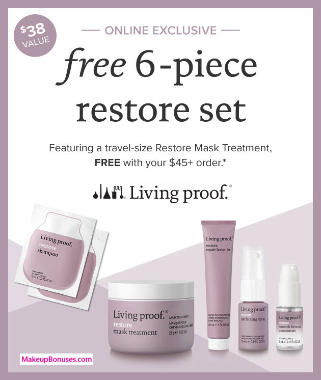 Receive a free 6-pc gift with $45 Living Proof purchase #LivingProofInc