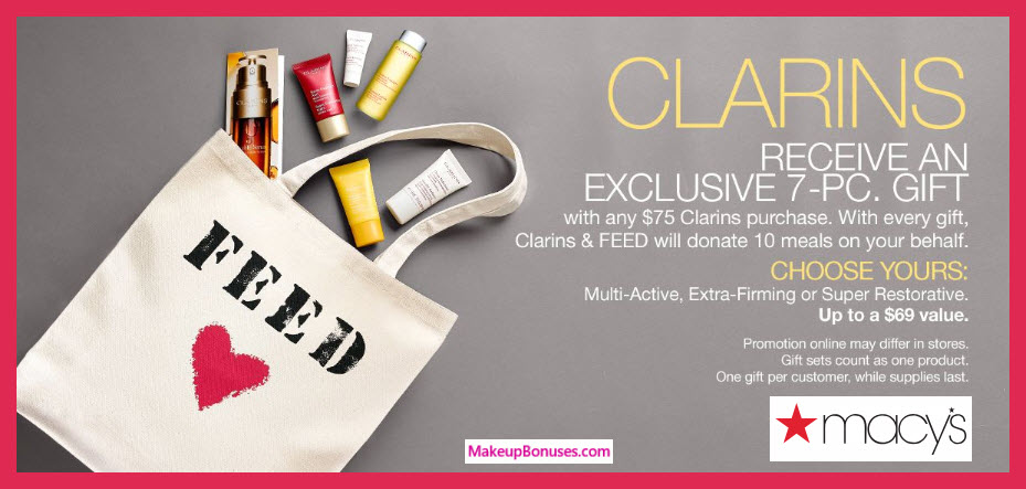 Receive your choice of 7-pc gift with $75 Clarins purchase #macys