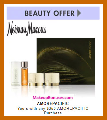 Receive a free 4-pc gift with $350 AMOREPACIFIC purchase