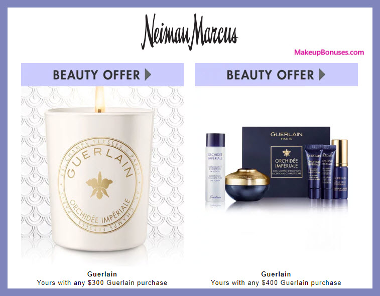 Receive a free 6-pc gift with $400 Guerlain purchase