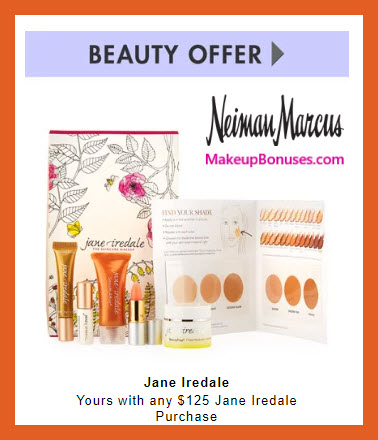 Receive a free 5-pc gift with $125 Jane Iredale purchase