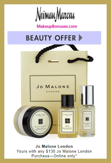 Receive a free 3-pc gift with $130 Jo Malone purchase