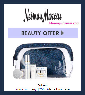 Receive a free 5-pc gift with $250 Orlane purchase #neimanmarcus