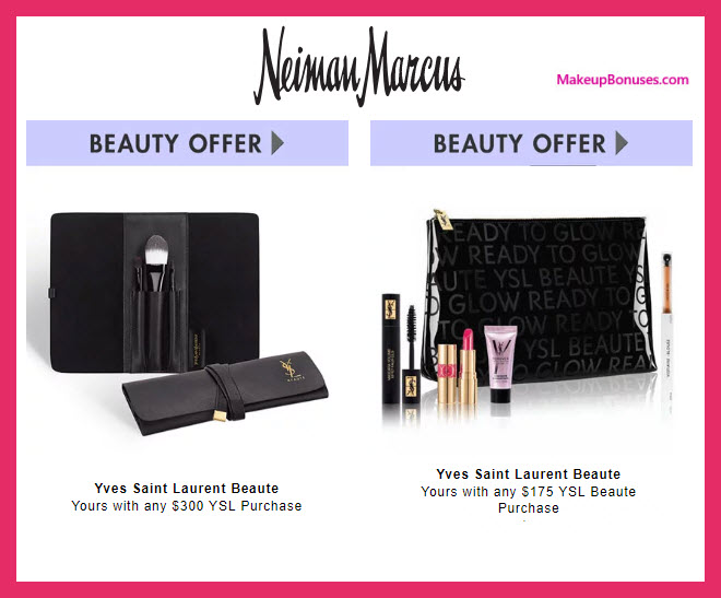 Receive a free 5-pc gift with $175 Yves Saint Laurent purchase