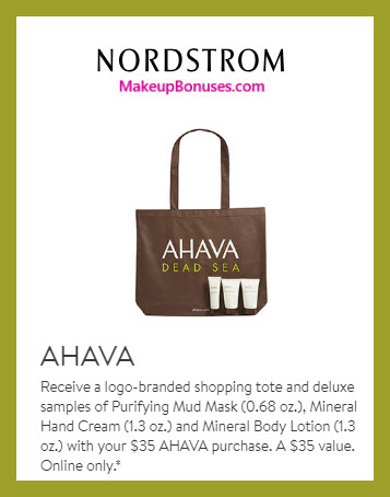 Receive a free 4-pc gift with $35 AHAVA purchase #nordstrom