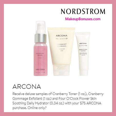 Receive a free 3-pc gift with $75 ARCONA purchase #nordstrom