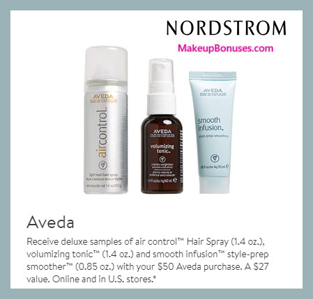 Receive a free 3-pc gift with $50 Aveda purchase #nordstrom