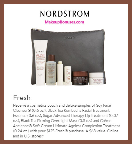 Receive a free 6-pc gift with $125 Fresh purchase #nordstrom