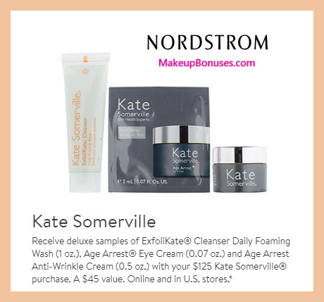 Receive a free 3-pc gift with $125 Kate Somerville purchase #nordstrom