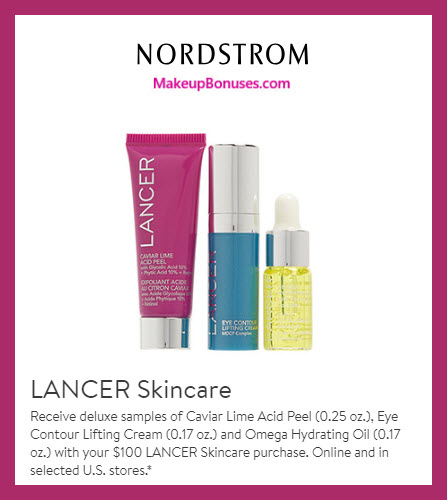 Receive a free 3-pc gift with $100 LANCER purchase #nordstrom