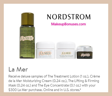 Receive a free 4-pc gift with $300 La Mer purchase #nordstrom